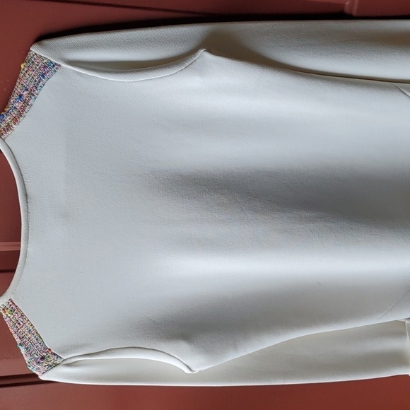 Carlisle Collection multi color knit full zip crop jacket white sleeves R $645 - Picture 8 of 13